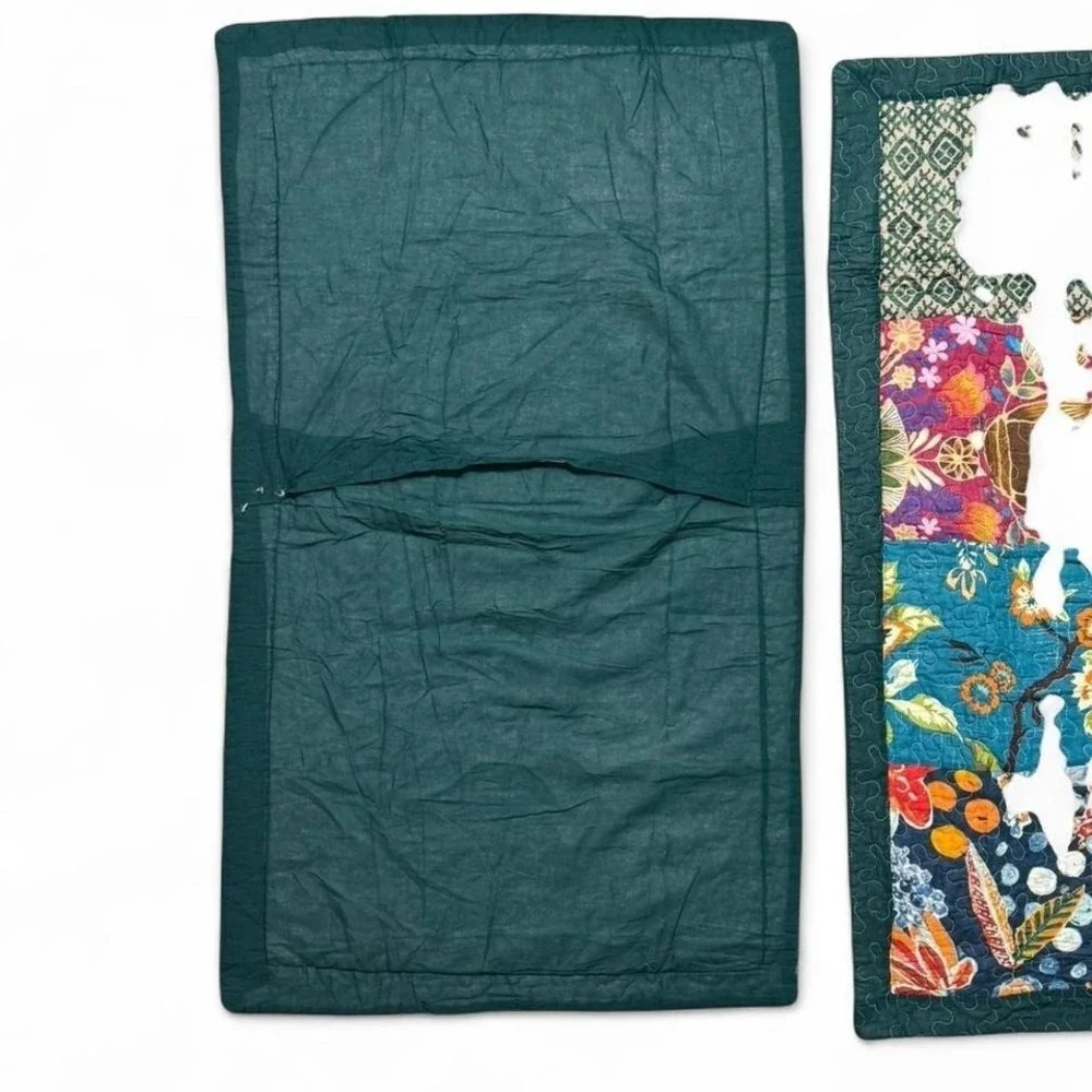 King Size Quilted Pillow‎ Shams with a boho vibe floral patterns